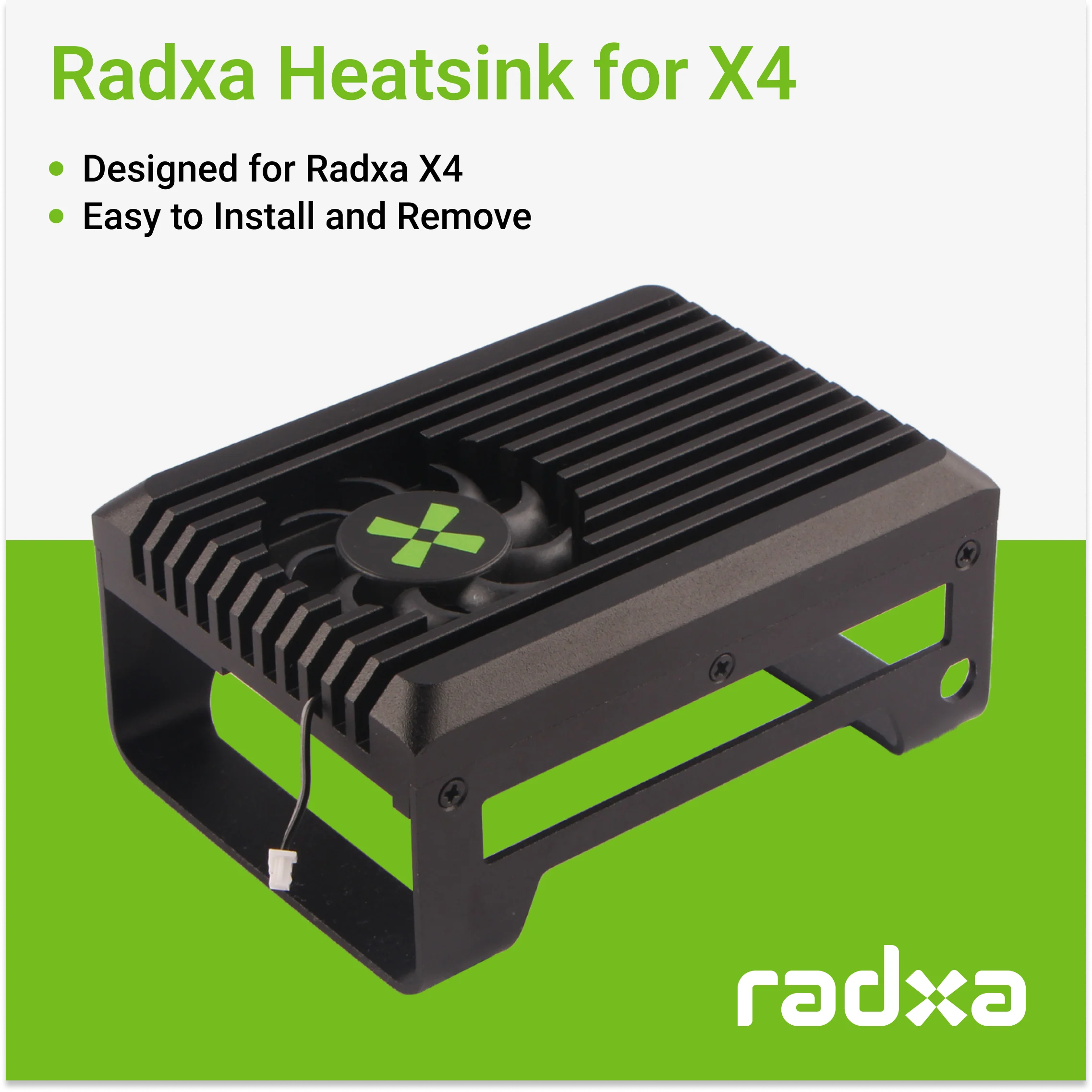 Radxa Heatsink for X4, Designed for Radxa X4, Easy to Install and Remove.