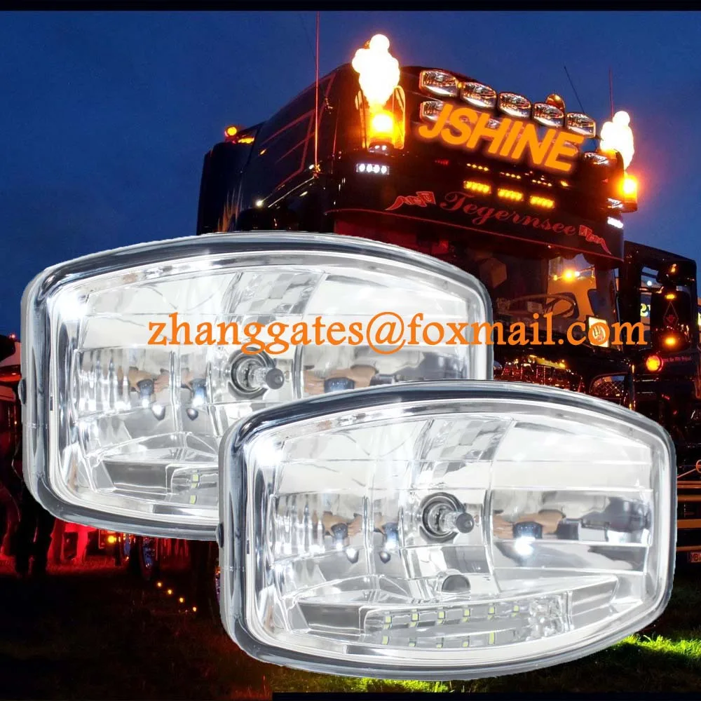 Lkw Lkw Kopf Lampe Ersatz Für Scania Volvo Benz Jumbo 320 FF Fern Spot Lichter Set H7 mit LED,white  2PCS