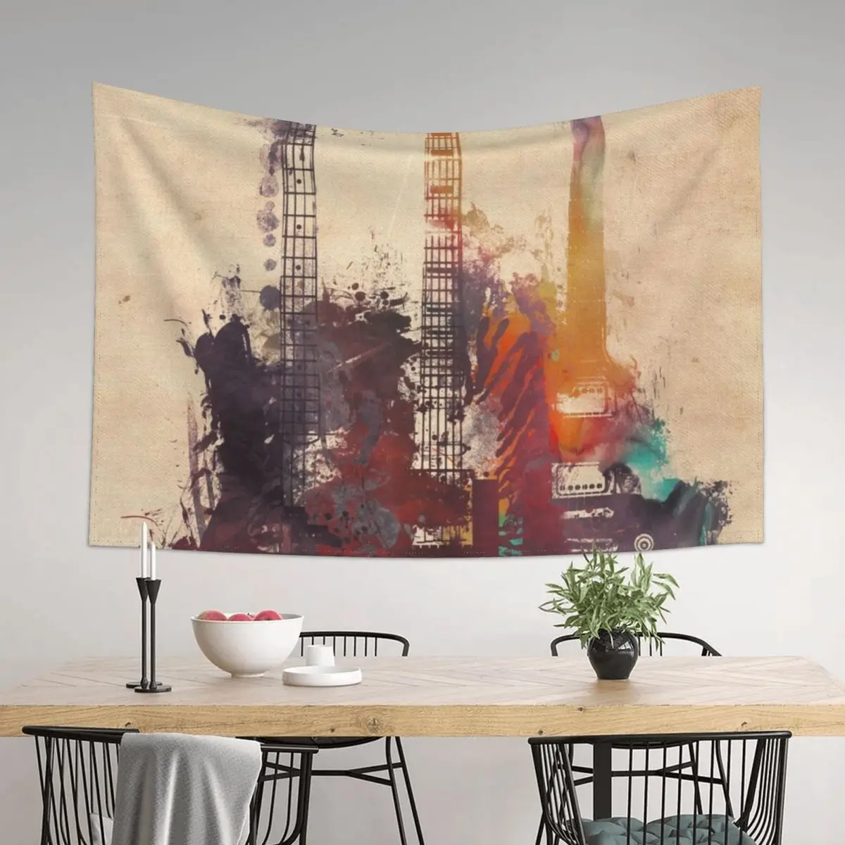 

guitars Tapestry Cute Room Decor Wall Hanging Decor Home Decor Aesthetic Tapestry
