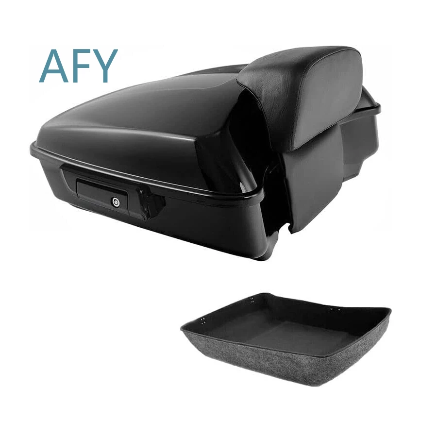 Chopped 10.7 Inch Tour Pack Trunk Mount Rack for Harley Touring for CVO for Road King for Street Glide for Road Glide for