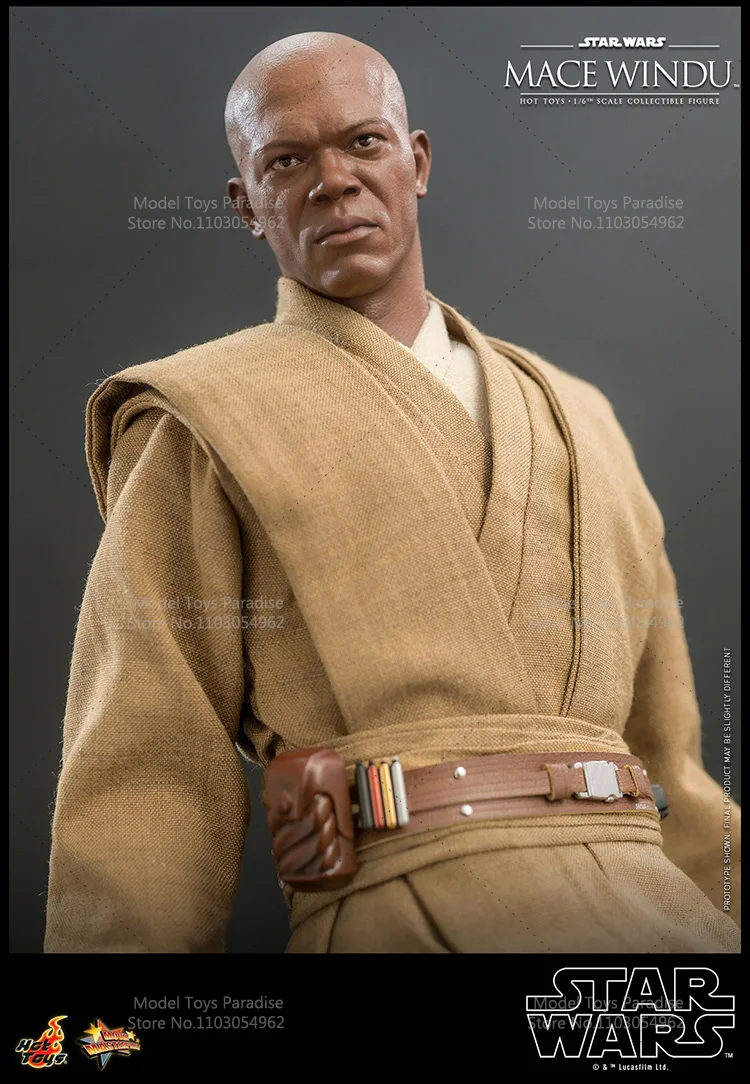 HOTTOYS HT MMS681 1/6 Collectible Toys Mace Windu Star Wars Jedi Master Men Soldier Full Set 12inch Action Figure Model Gifts