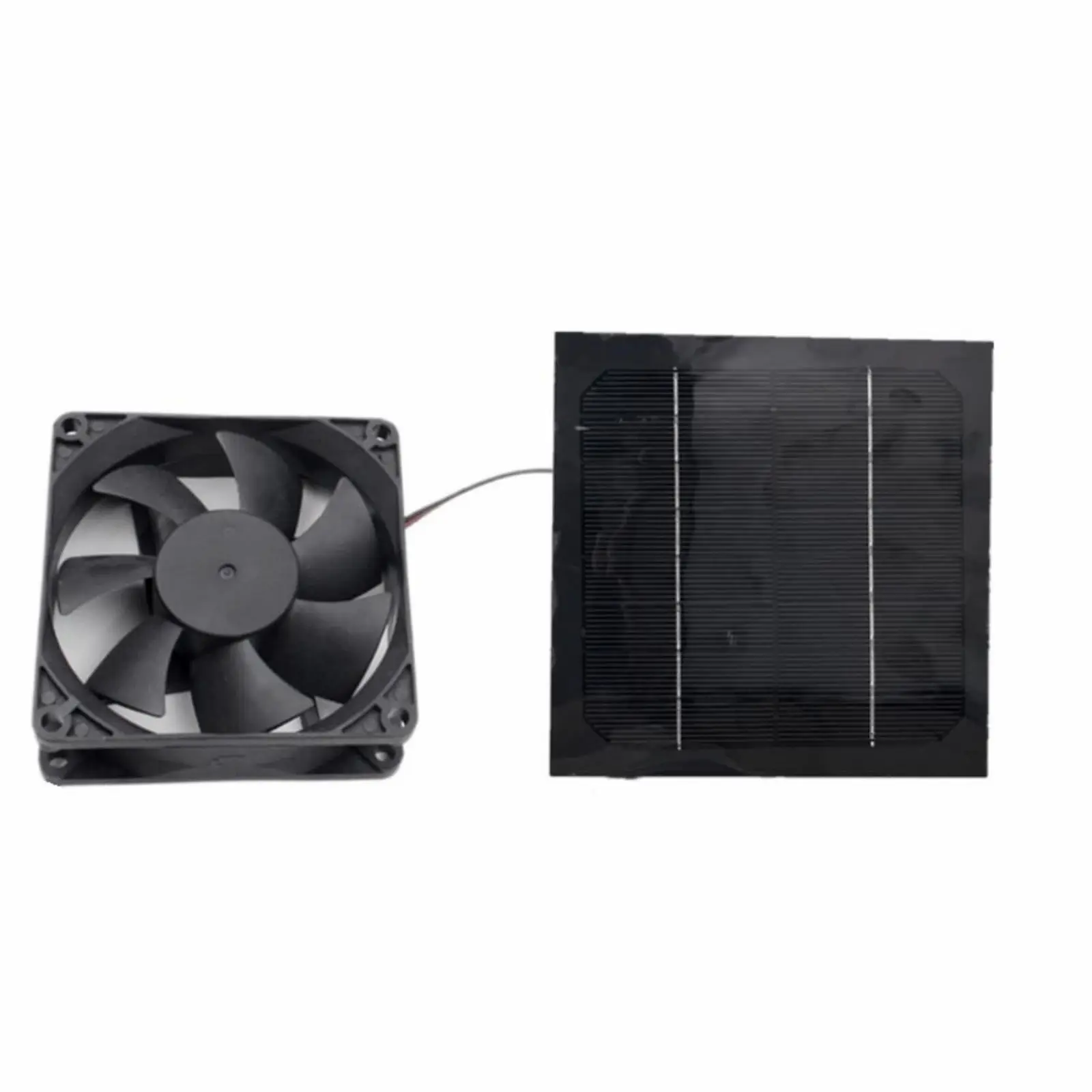 ソーラーパネル付き扇風機,12V,50W,犬,鶏,温室,rv,30cm,黒用