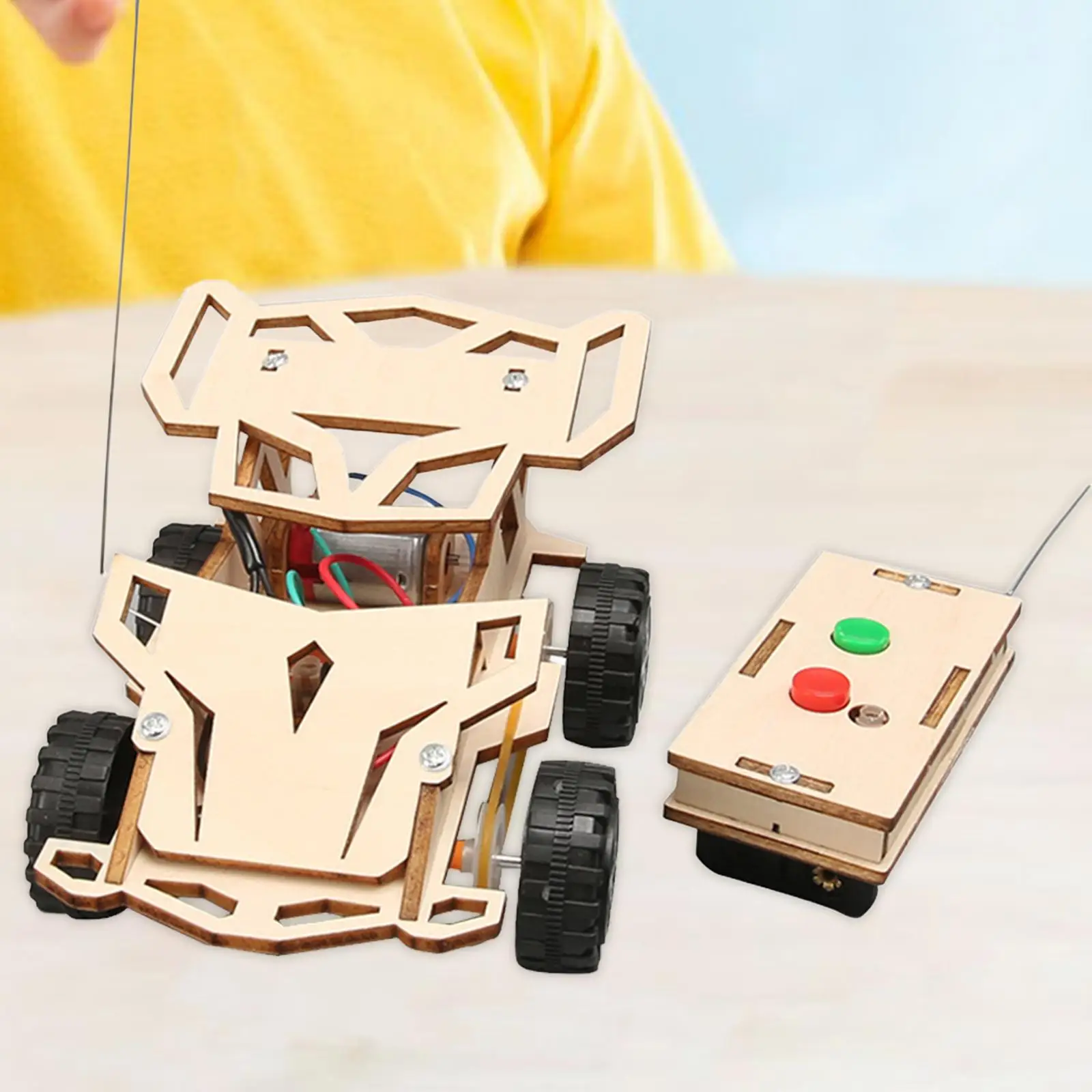 Educational Wooden RC Car Building Set DIY Science Toy Kit for Classroom Learning and Development