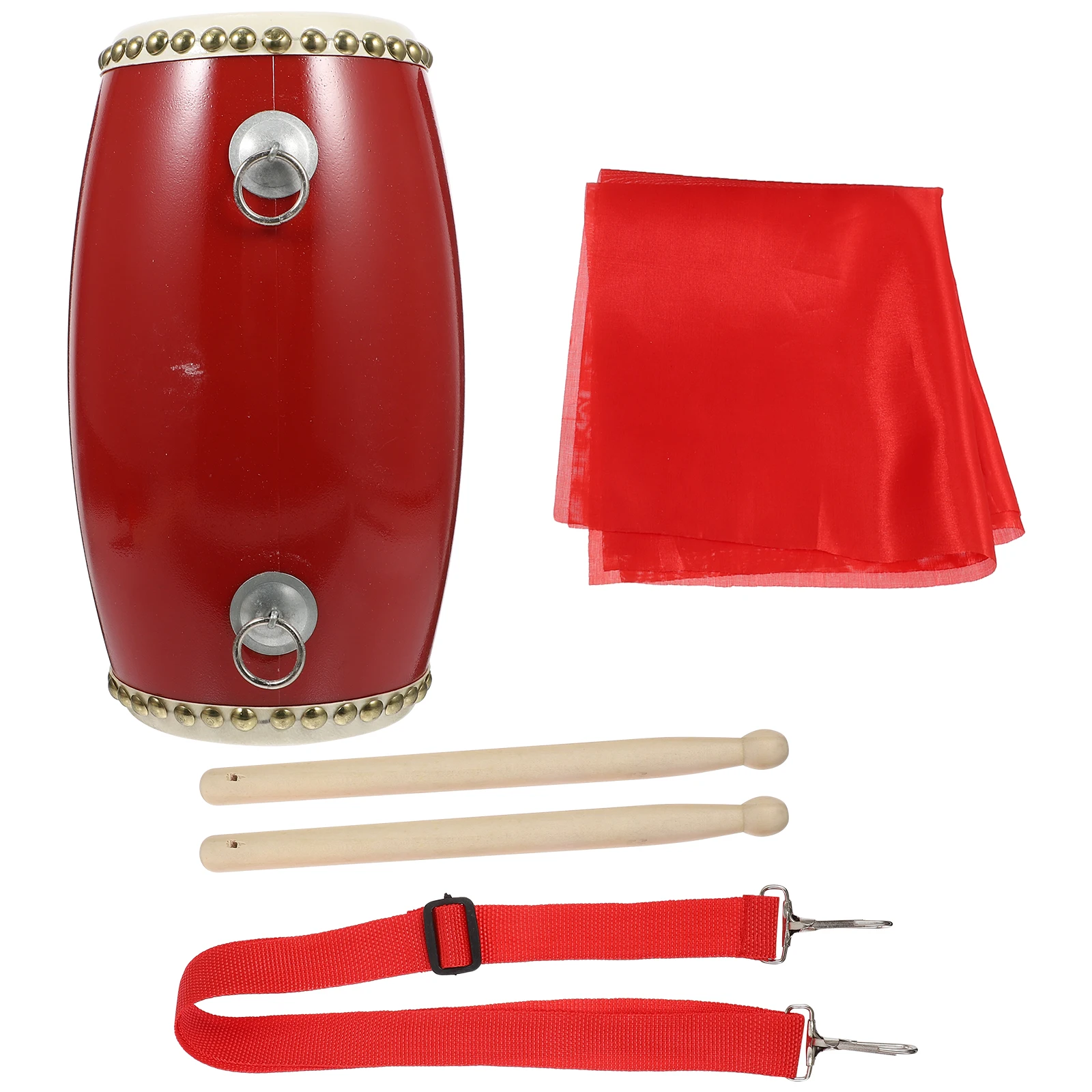 

1 set Waist Drum Toys Durable Hand Drums PVC Cowhide Chinese Tambourine Kids Percussion Instrument Celebrations Music