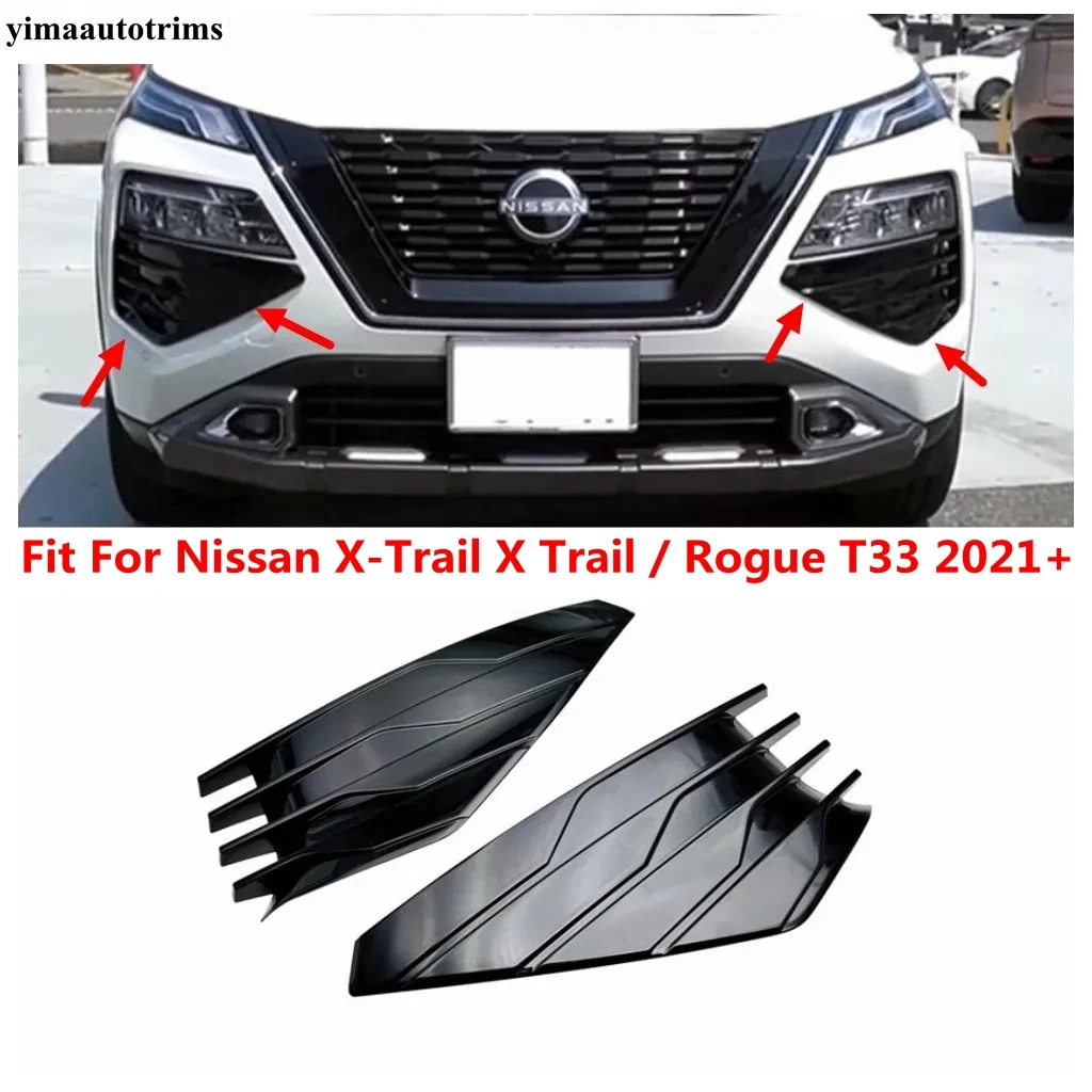 

Front Bumper Grill Grille Fog Light Lamp Cover Trim For Nissan X-Trail X Trail / Rogue T33 2021 - 2024 Car Exterior Accessories