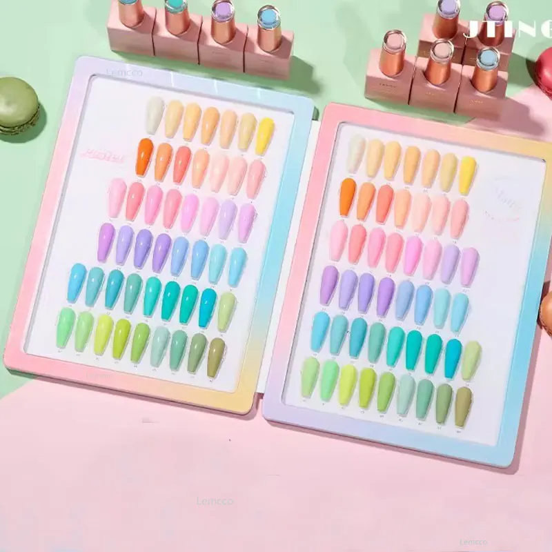 JTING New Arrival Popular Summer Collection Pastel 48 Color Nail Gel Polish Set With Free Display Book Soak Off UV Led Gel 15ml