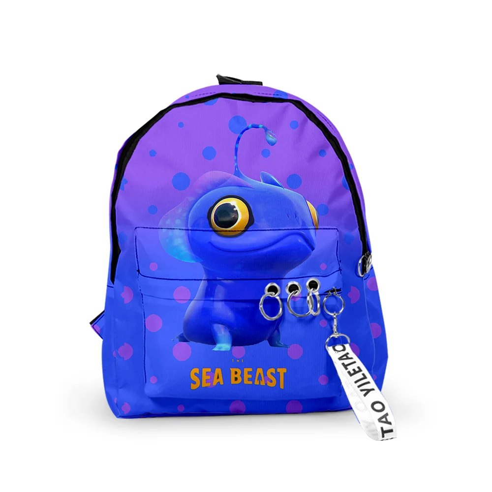 

Fashion Novelty the sea beast Backpacks Boys/Girls pupil School Bags 3D Print Keychains Oxford Waterproof Cute Small Backpacks