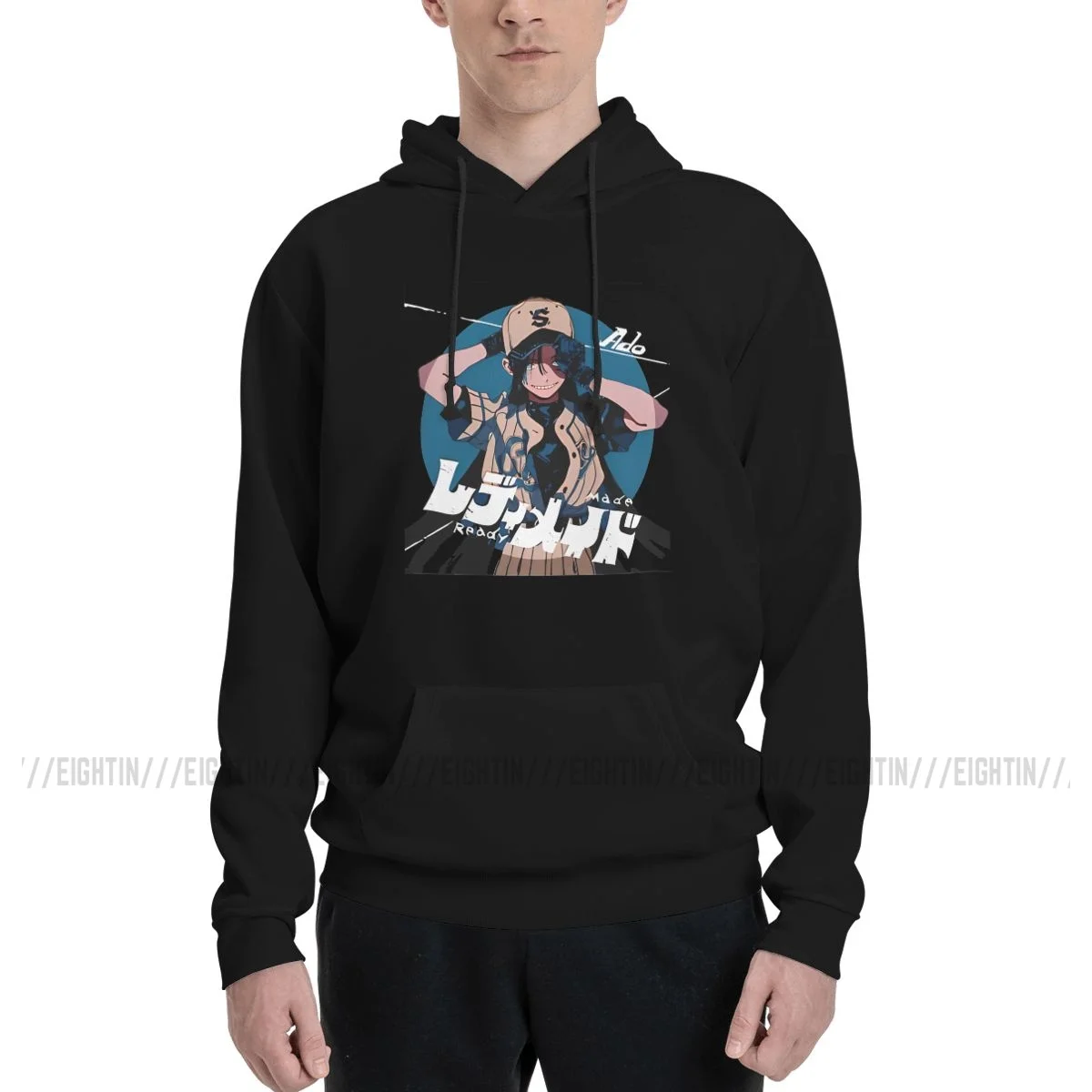 Ado Readymade Hoodies Men's High Quality Goth Jrock Anime Sweatshirt Winter Oversized Pullovers