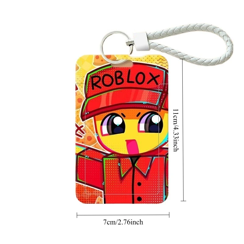 Roblox حامل بطاقة الحبل للهاتف المحمول ملحقات المفاتيح بطاقات الحافلة بطاقة الطالب مكافحة فقدان هارد شل بطاقات حامل العناصر الزخرفية #4