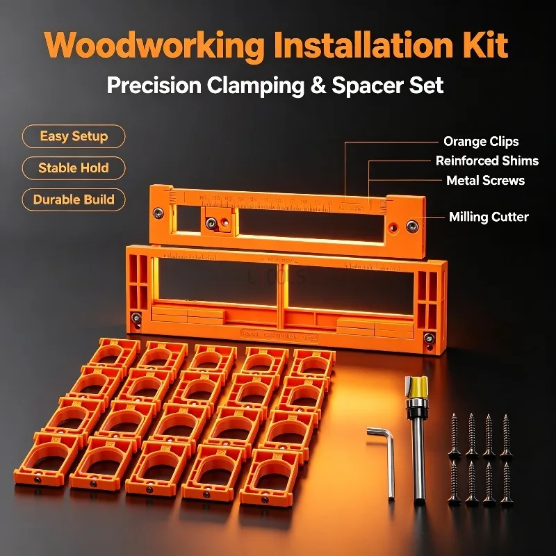 Adjustable 3D Hinge Mortising Jig Professional Woodwork Concealed Hinge Grooving Template Door Hinge Recess Cutting Locator Tool