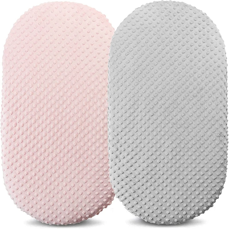 

1PC Baby Bassinet Sheets Minky Dot Fitted Sheet Super Soft Breathable Flexible Cover for Cradle Basket and Bassinet Mattress