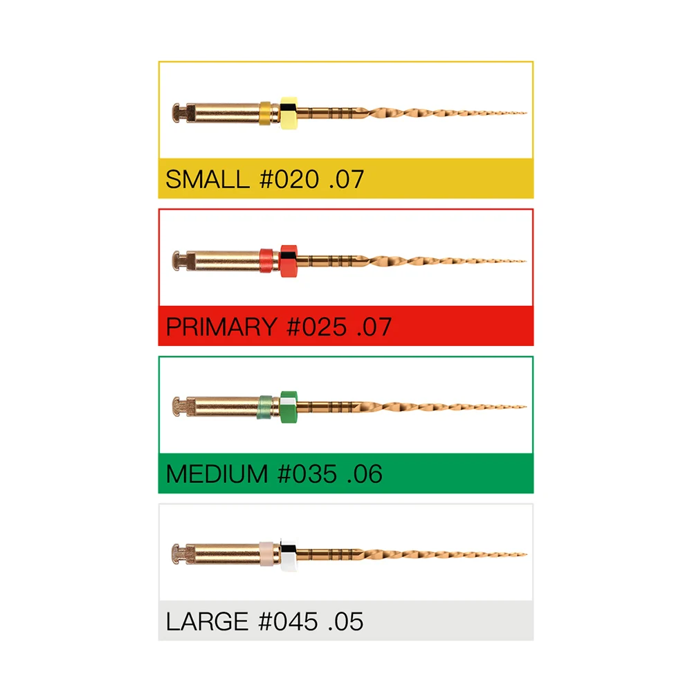 1Pack AZDENT Dental Reciprocating Endodontic Root Canal Niti Primary File 25mm 4Pcs/Pack 24#25#35#45#