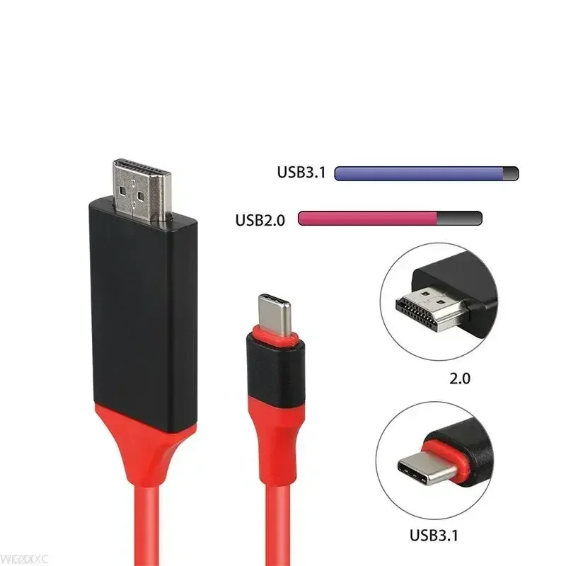 New HDMI-Compatible Mirror AV Cable, 3 in 1 Phone USB Adapter, Universal Same Screen Support High Speed Cable Adapter