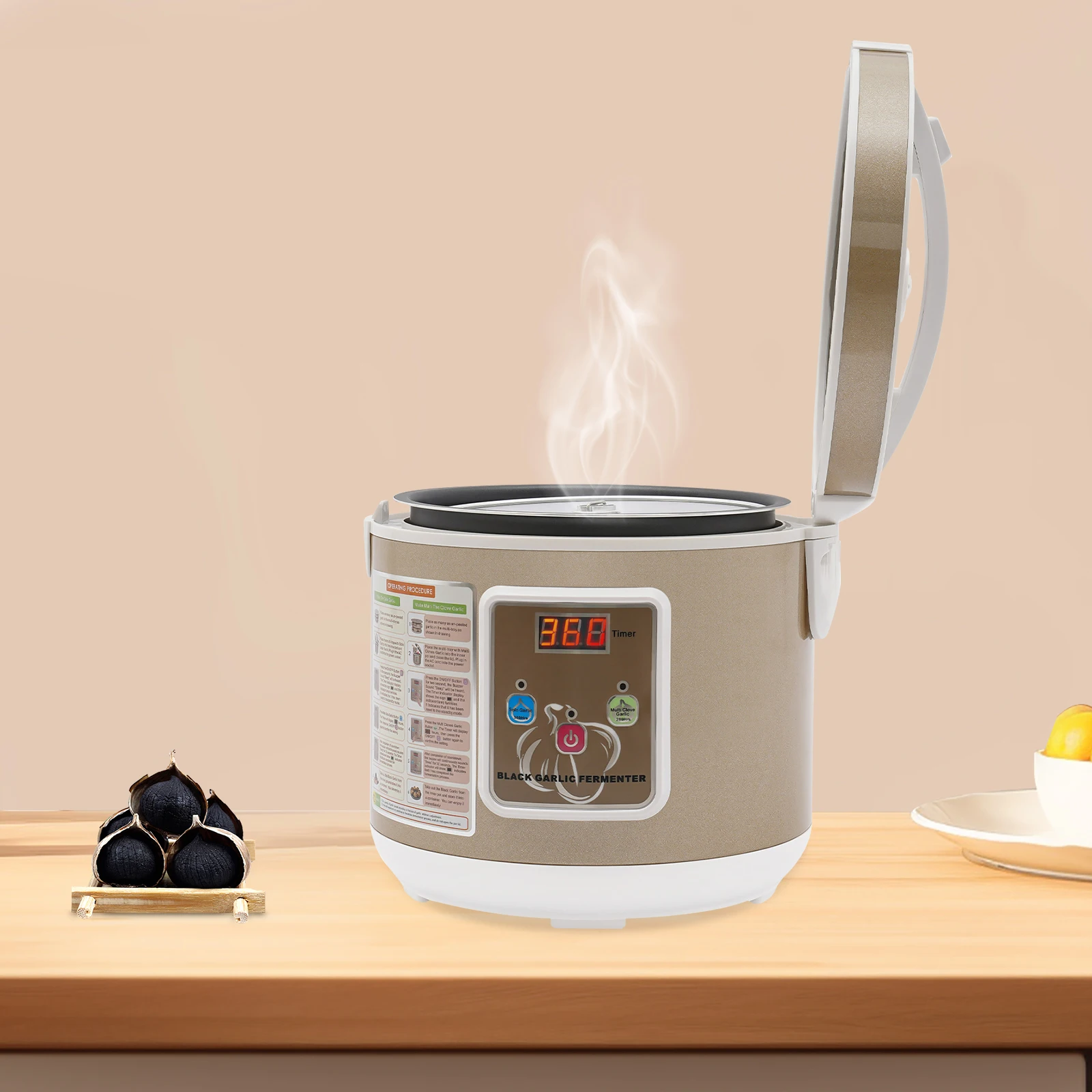 5L Schwarzer Knoblauch-Fermenter 90W Intelligente Fermentationsmaschine mit automatischer Temperatur- und Feuchtigkeitsregelung für Joghurt, Kimchi, Kombucha – Detail 24