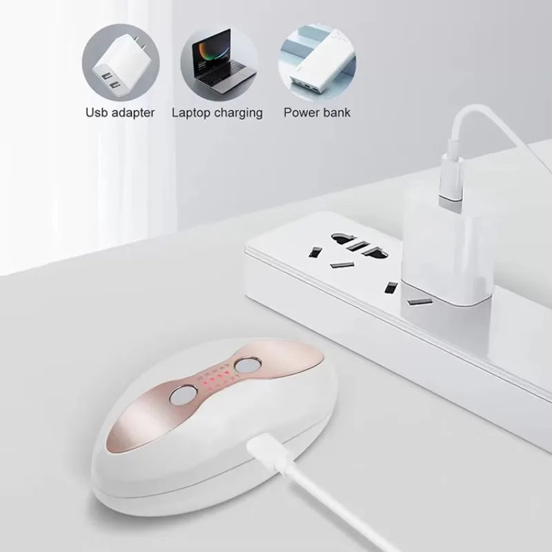 2 in 1 レッドLEDライト リップアイケアツール デバイス 4つの加熱モード しわ除去 アンチエイジング リッププランピング デバイス (加熱機能付き)