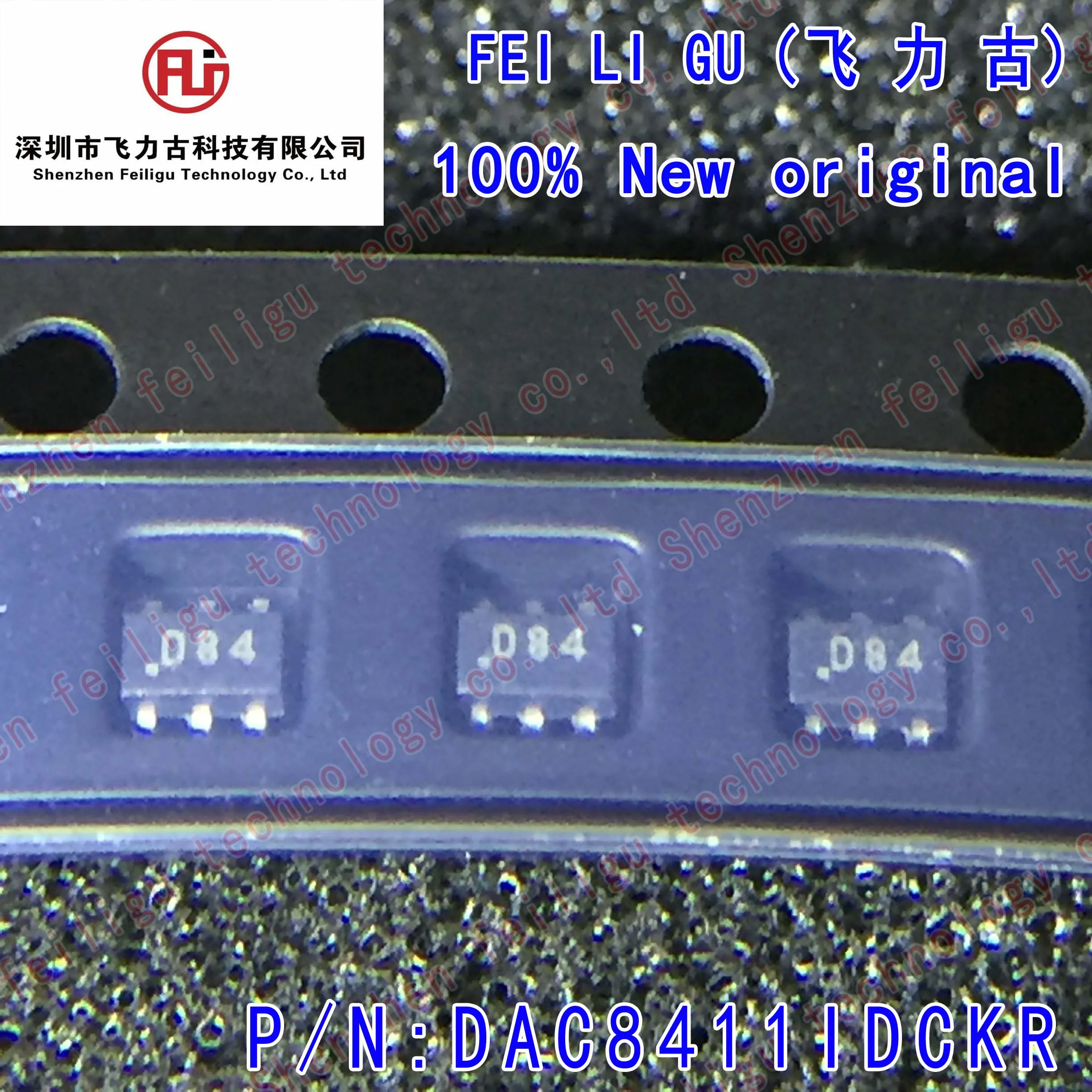 

(1/10/30Pieces) 100% New Original DAC8411IDCKR DAC8411IDCKT DAC8411 Silkscreen:D84 Package:SC70 -6/SOT363-6 16-bit DAC Chip