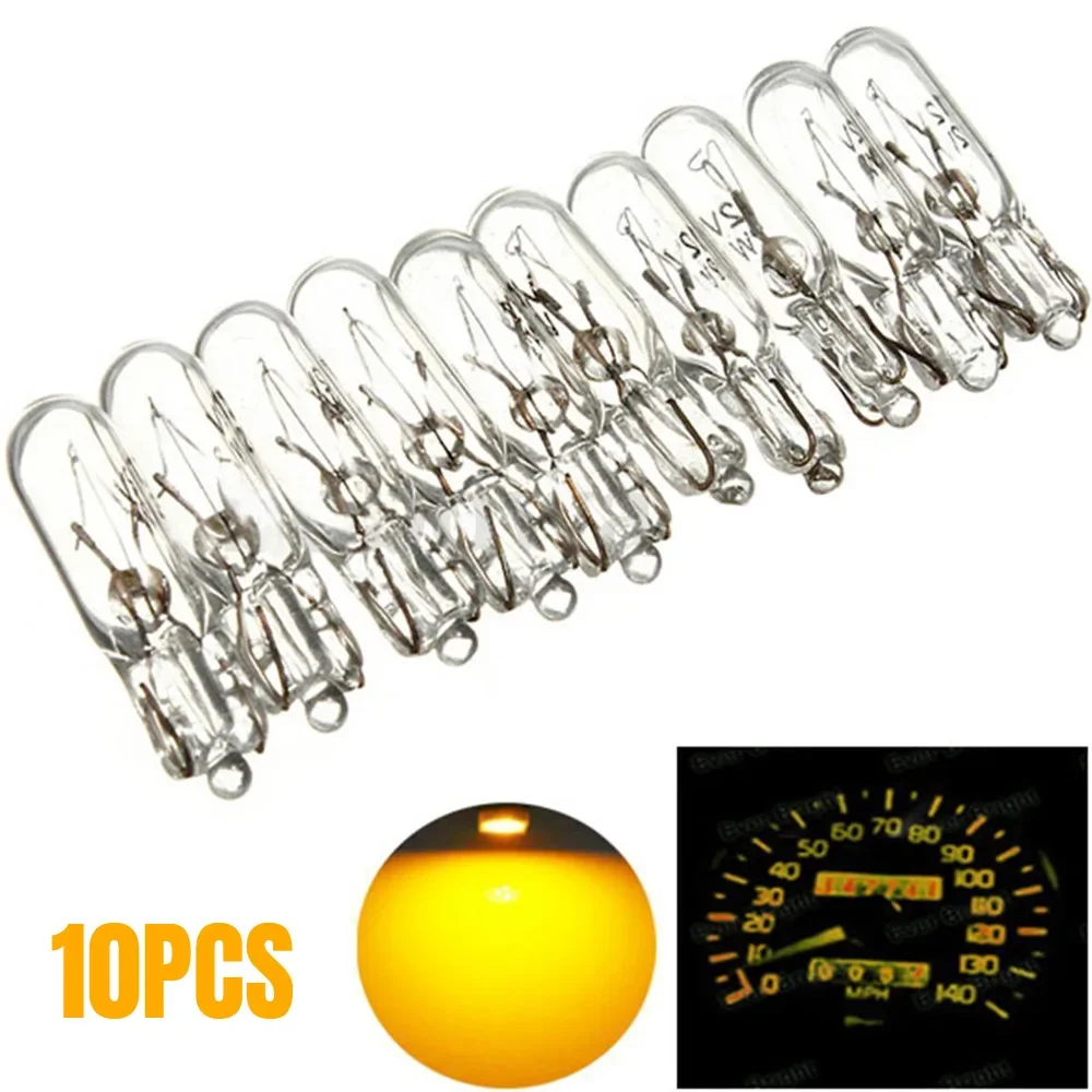 

10pcs Car Instrument Panel Lamp 12V 2W T5 286 Car Dashboard Panel Brake Light Wedge Bulbs Headlights Lamp Car Accessories