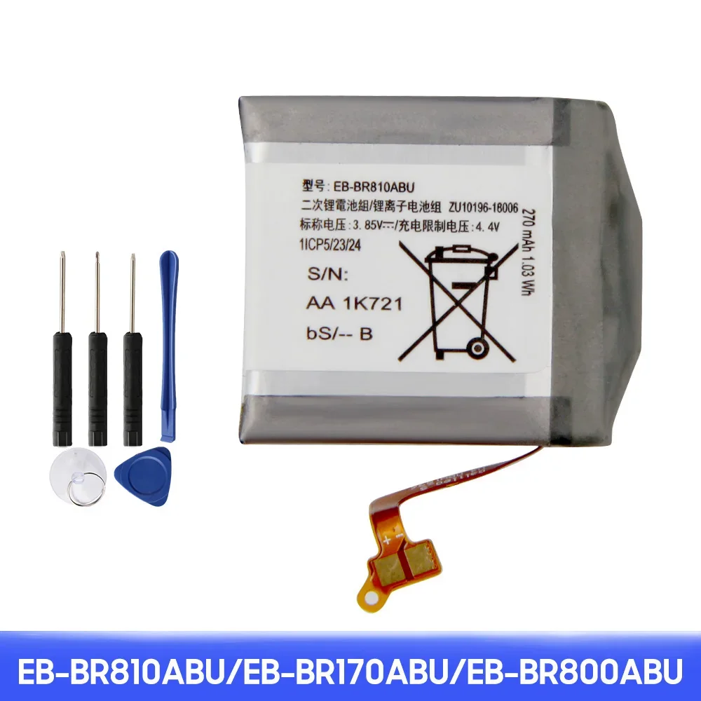 EB-BR800ABU Battery EB-BR170ABU EB-BR810ABU For Samsung Gear S4 SM-R800 SM-R810 R805 42mm 46mm Smart Watch