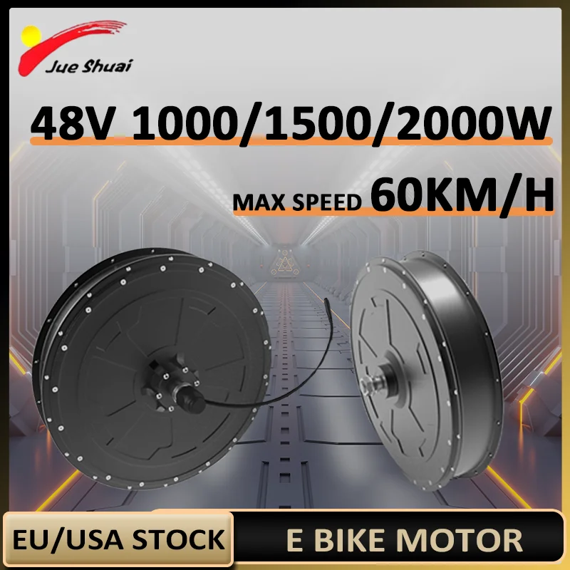 60KM/H Top Speed Electric Bike Rear Brushless Hub Motor 1000W 1500W 2000W Electric Bike Conversion Kit 26