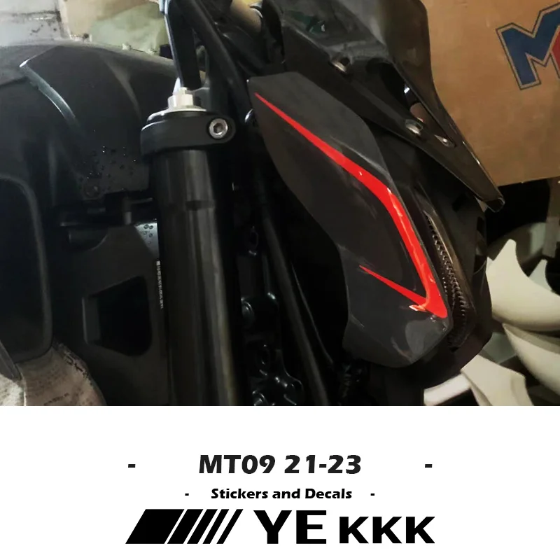 MT09 21 22 23 Fairing Shell Front Head Shell Sticker Decal Line New Motorcycle Stickers For Yamaha MT-09 MT09SP 2021-2023