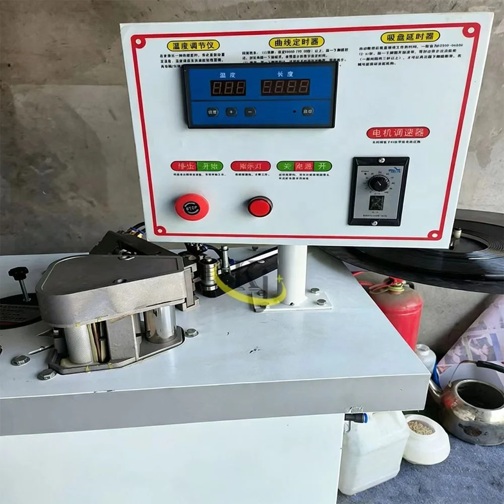 China PVC MDF Frame Curve Edge Banding Machine Solid Wood Particle Board  Banding Machine