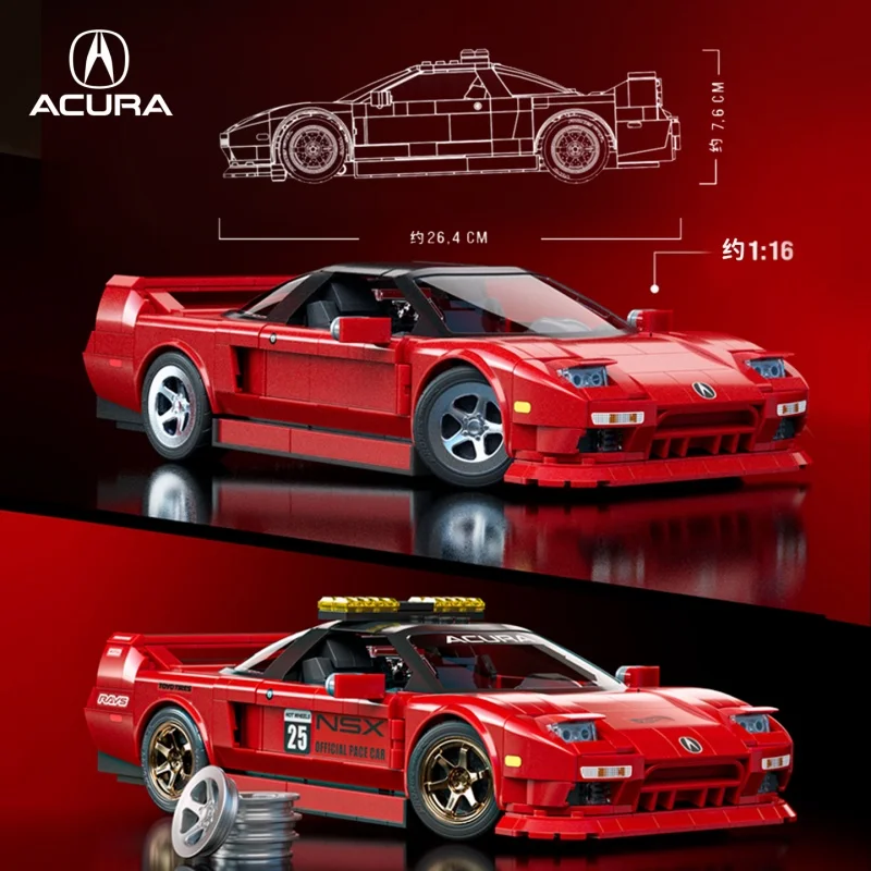 

Новые оригинальные Hot Wheels Acura Nsx 1/16, модель автомобиля, игрушки, коллекционные предметы, праздничный подарок, настольные украшения на складе