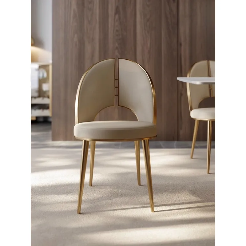 Italian Minimalist Meal Living Room Home Dining Chair Combination Designer Model Armchair Post-Modern Light Luxury Desk Chair