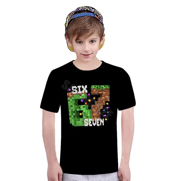 Funny Pixel Six Seven 67 Gamer Birthday for Men Boys Teens T-Shirt Y2k Video Game Lover Graphic Outfit Saying Tee Novelty Tops