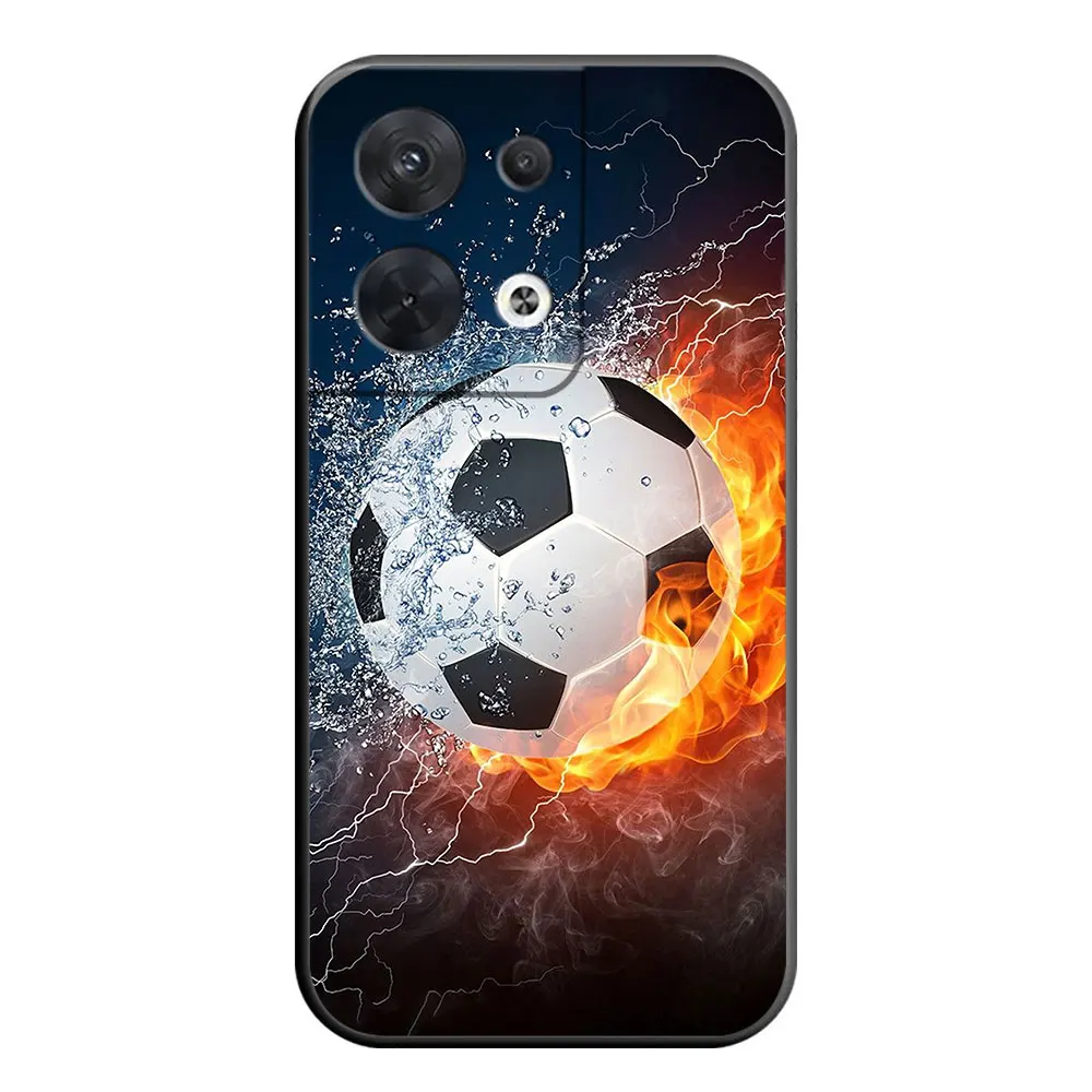 كرة القدم كرة القدم غطاء جراب هاتف ل ممن لهم رينو 14 14F 13 13F 12 11 11F 10 8 8T 7Z 7 6 5 5F 4 4F لايت برو زائد غطاء من السيليكون #5