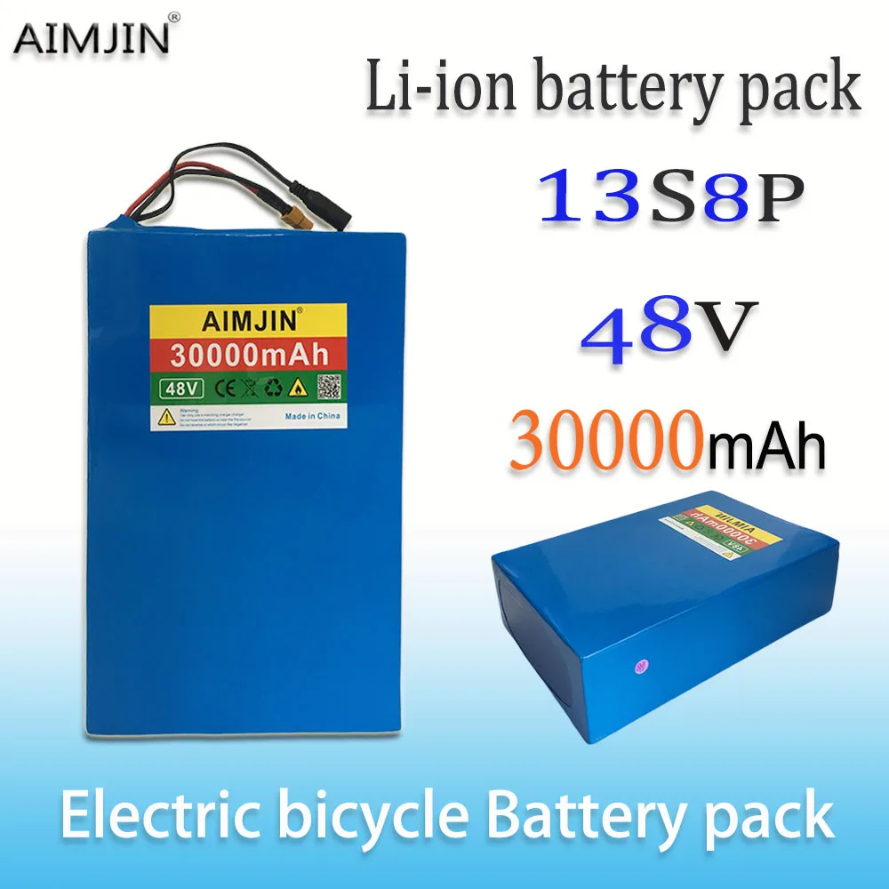 

48V 30Ah 13S8P Lithium Battery Pack ,1000W With 50A BMS,Waterproof shell for long-lasting endurance