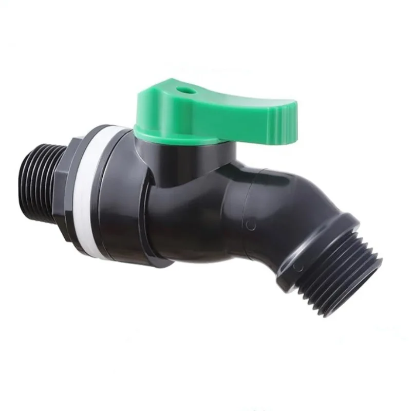 American Standard 3/4GHT Garden Hose Threaded Partition Plastic Bucket Faucet Rainwater Drum Container Lower Nozzle