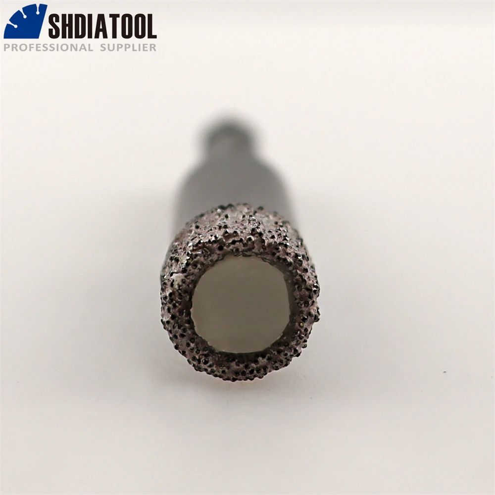SHDIATOOL 5 sztuk Dia6/8/10/12/14mm diamentowe wiertła koronowe Quick-fit uchwyt sześciokątny frez narzędzie diamentowe zestaw płytka ceramiczna granit