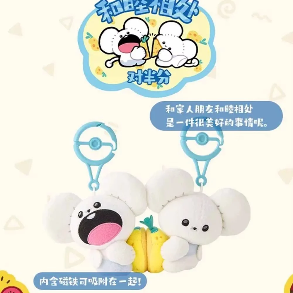 New Genuine Yummy Meal Time Series Collectible Figure Storage Pouch Pillow Cushion Gift Toy Snorlax Pair Of Mice Anime Figures