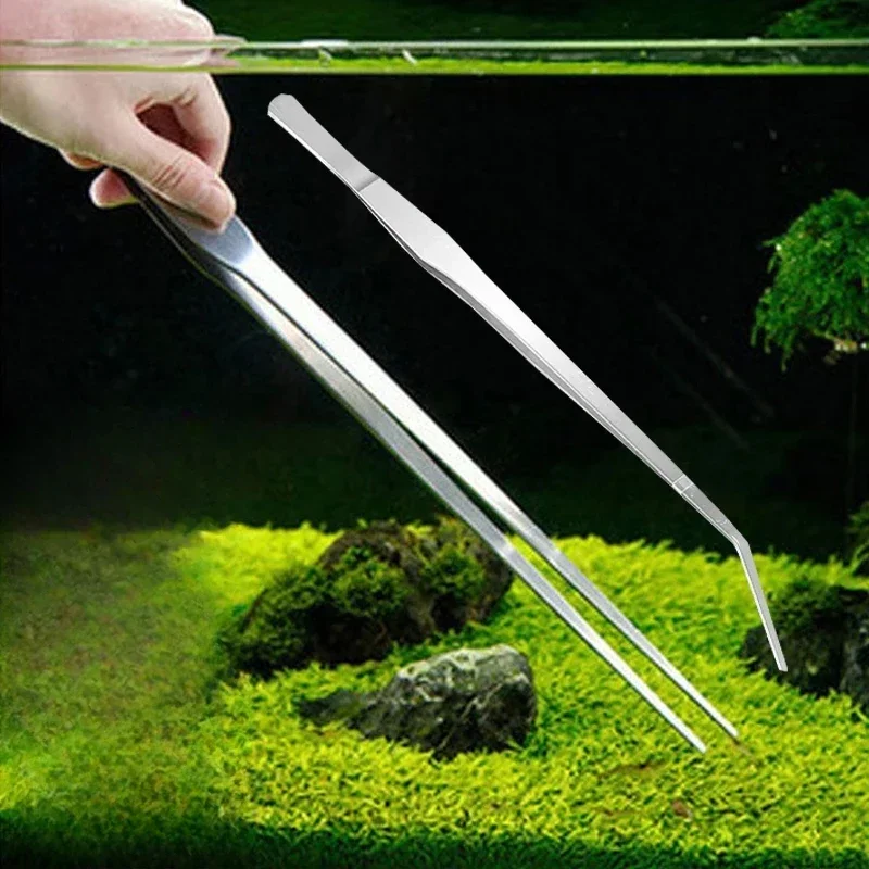 

Stainless Non-sliSteel Multifuctional Long Tongs Elbow Tweezers Aquarium Clip Long Tongs Medical Tweezers Forceps Home Supplies