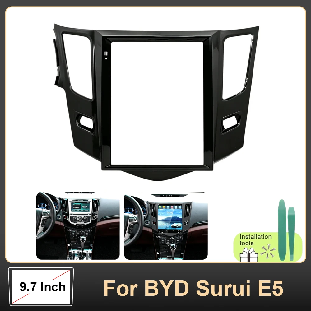 9.7 Inch Vertical Screen Android Car Radio Fascia Frame Dash Panel Trim Installation Kit For BYD Surui E5