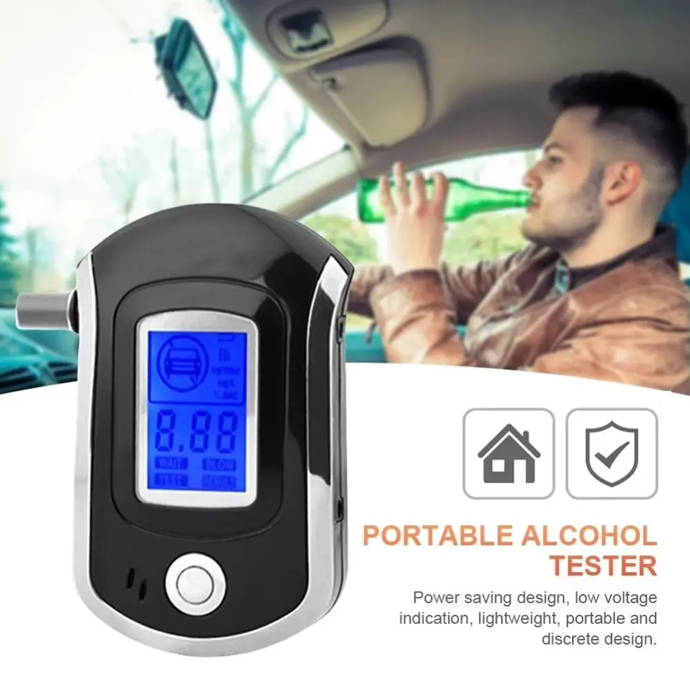 

Высокоточный тестер дыхания, ручной цифровой ЖК-экран, анализатор дыхания, вождения, мини-портативный цифровой алкотестер