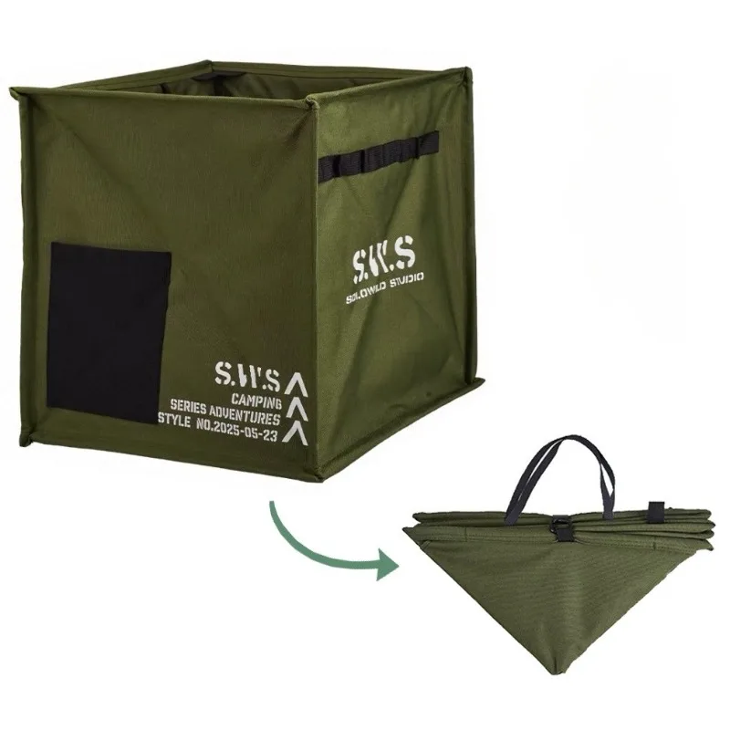

Oxford Cloth Storage Box Foldable Large Capacity Triangular Trash Can Convenient Barbecue Multifunctional Camping Outdoor Tools