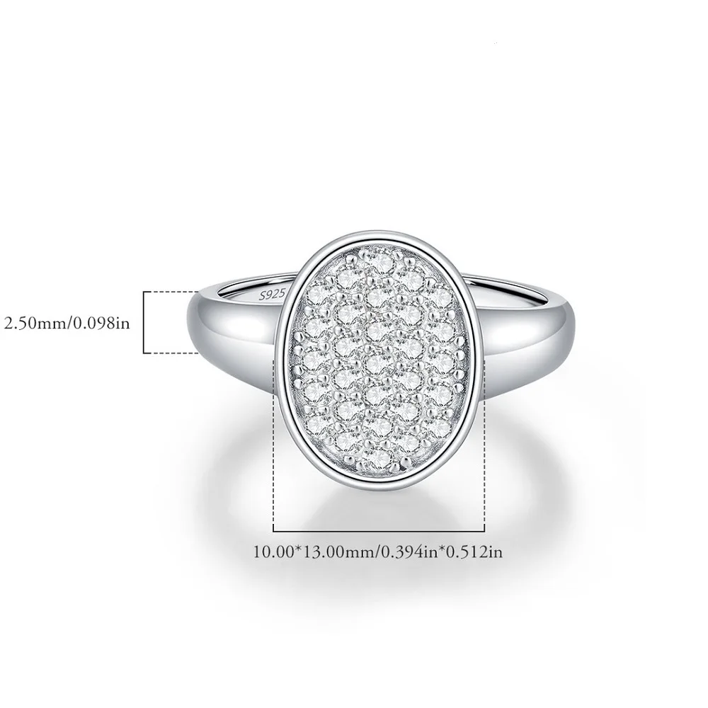 

Apaison Sparkling Full Moissanites Women's Wedding Ring - Engagement Anniversary Party 925 Sterling Silver Jewelry Gift