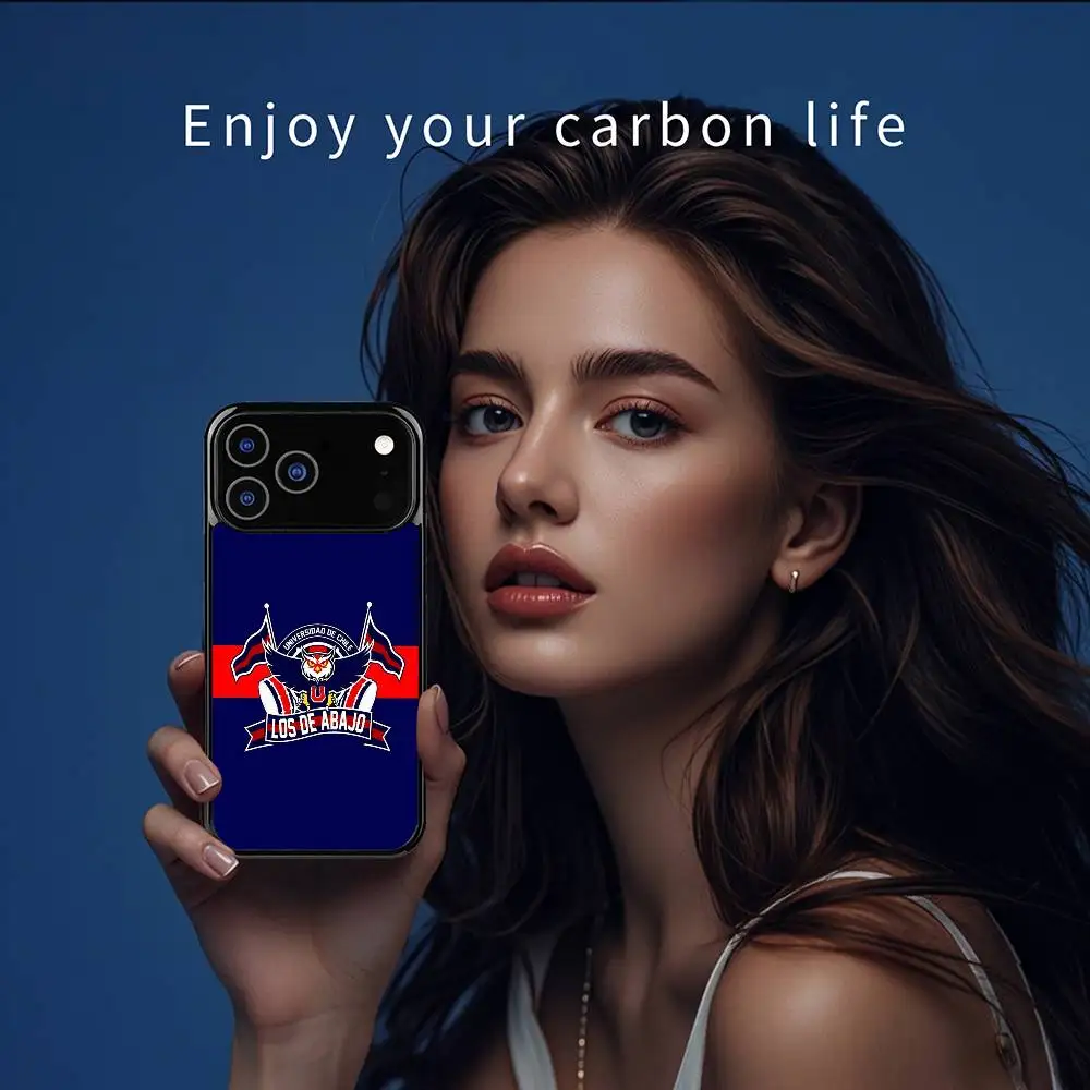 Coque de téléphone 1 pièce c-chili université pour iPhone 17 16 15 14 13 12 11 Pro Max Mini Plus miroir dur Funda