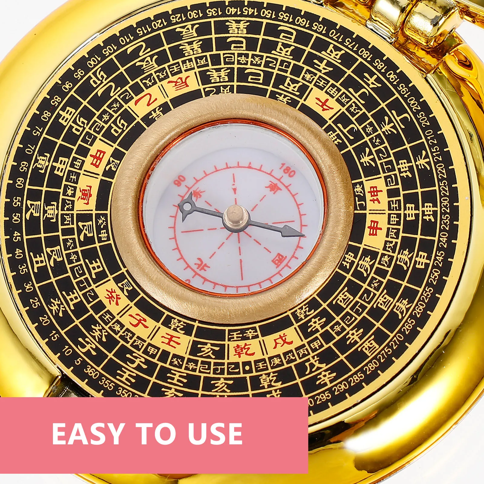 

2 Pcs Small Round Pan Copper Compass Hiking Waterproof Metal Pocket Outdoor Survival Tools Feng Shui Camping