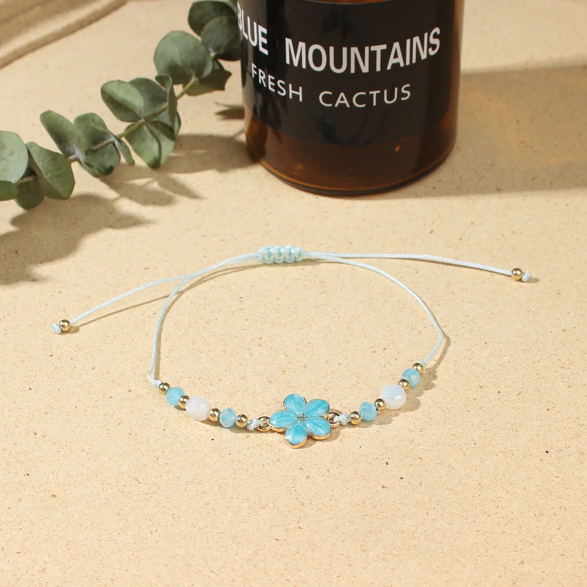 6/12 قطعة/الحزمة المينا زهرة Charms سوار مجموعة خرز زاهي الألوان حبل مضفر قابل للتعديل اليدوية سوار مجموعة للنساء مجوهرات #5