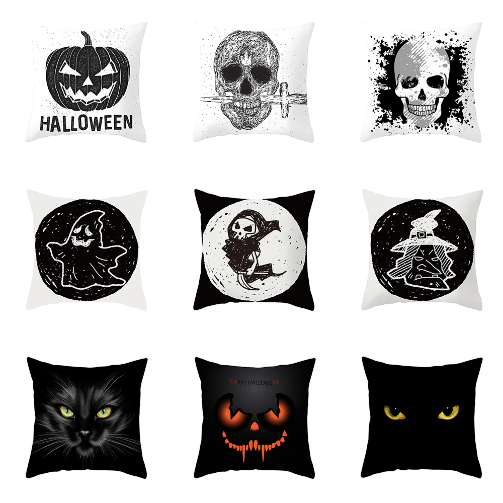 

Sofa decoration cushion cover pillowcase car home halloween skull yinhau