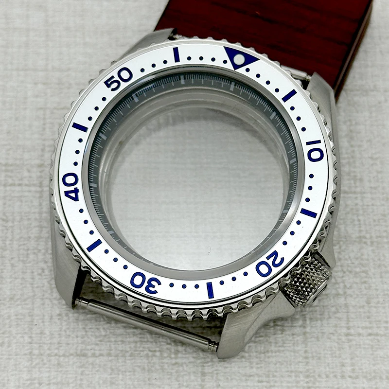 42mm NH35 Case SKX007 Watch Case Flat Sapphire Crystal Compatible 28.5mm Dial NH35 NH36 NH38 4R 7S Movements Men's Watch Case