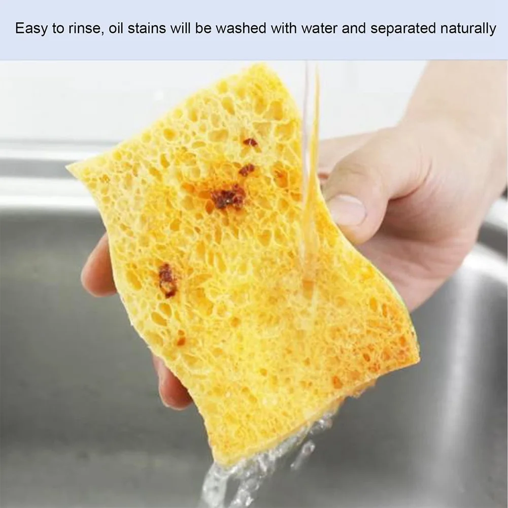 Бытовые кухонные губки из целлюлозы без царапин, губка для посуды, 5 упаковок, многофункциональная губка для мытья посуды для дома GSY