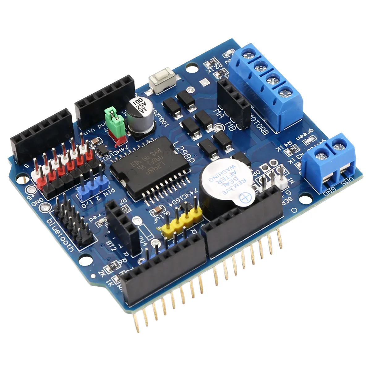 ABNP L298P DC Motor Drive Board Module L298P DC Motor Drive Shield Board Module 2A Dual H-Bridge 2 Way for R3