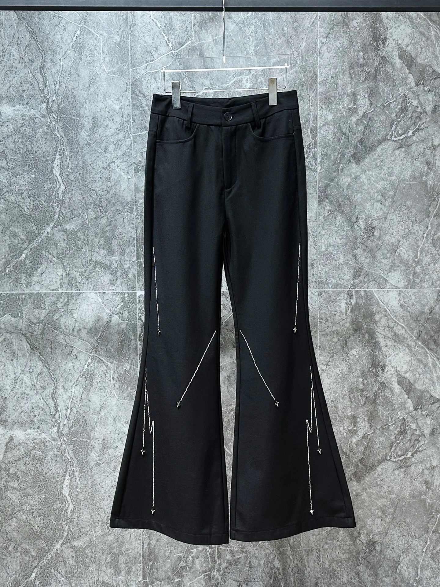 

Мужские повседневные брюки прямого кроя Slim Fit в корейском стиле, длинные брюки-клеш, молодежные модные брюки из полиэстера для осени