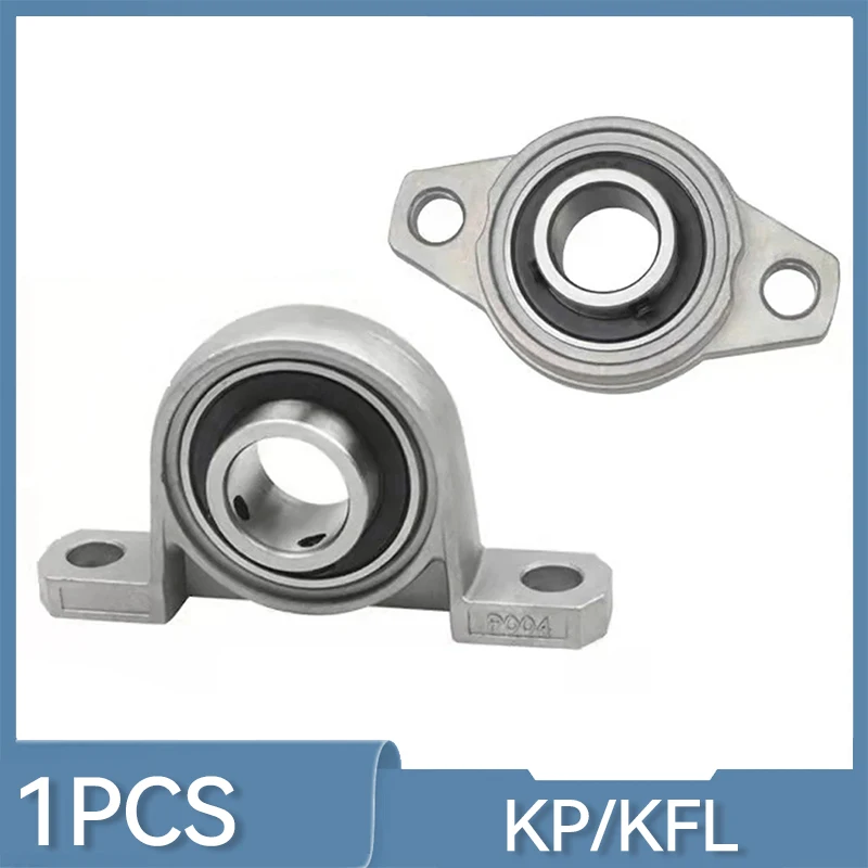 Bore Ball Bearing Pillow Block Mounted Support Zinc Alloy Diameter 8mm - 20mm KFL08 KFL000 KFL001 KP08 KP000 KP001 KP002 Steel