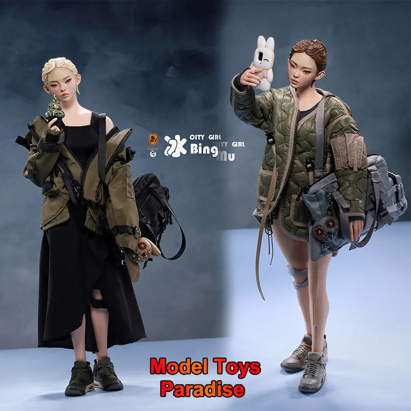 MR.Z 1/6 Women Soldier City Girls Ice&Mu Movable Eye Head Sculpt Full Set 12'' Action Figure Collectible Fans Gifts