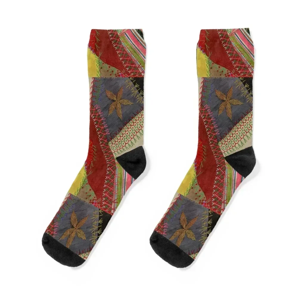

Crazy Patchwork Socks floral new year man gifts Socks For Man Women's