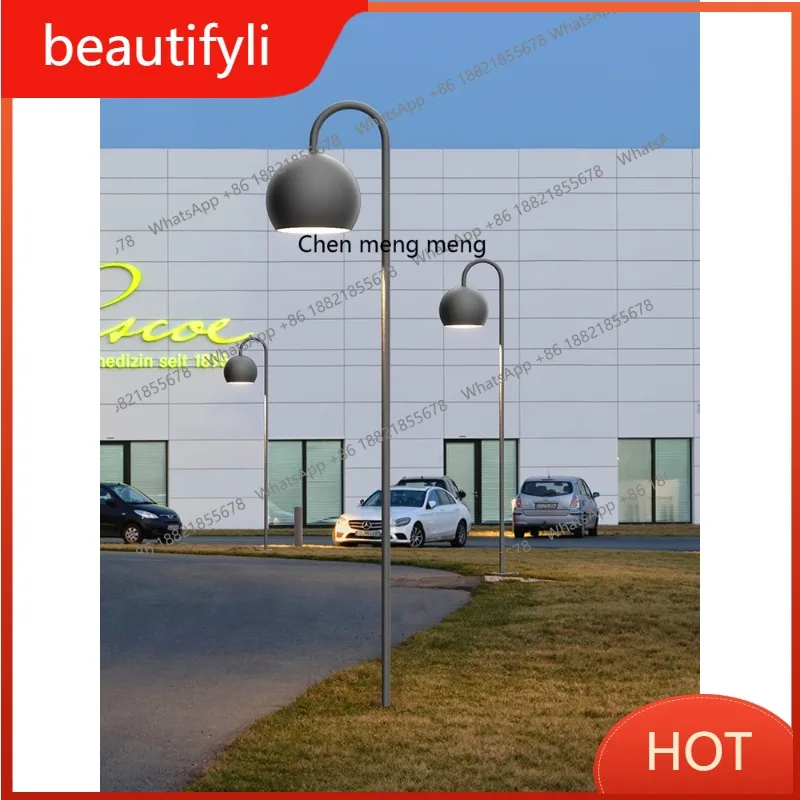 

L6080 Solar outdoor sales department courtyard villa high pole light modern simple community garden park landscape light